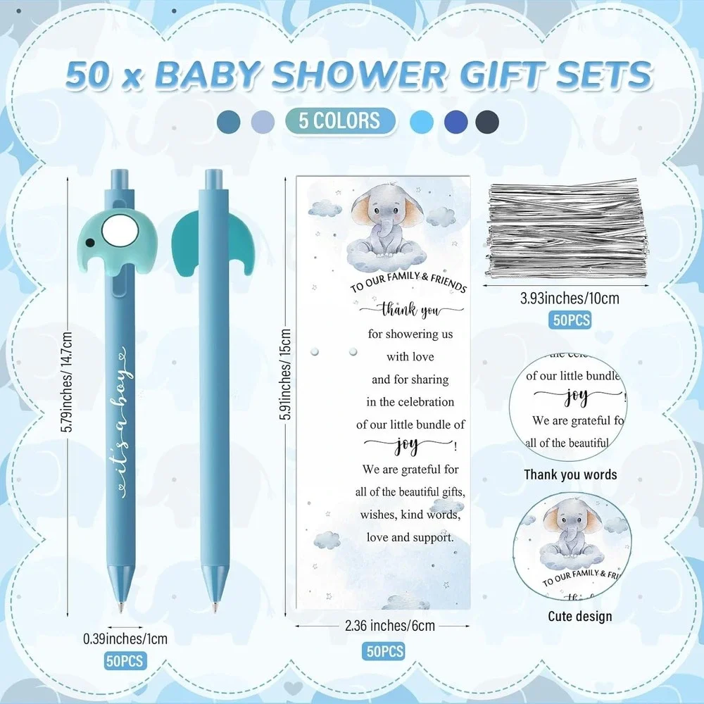 Elephant themed‎ baby shower favors 40pcs 